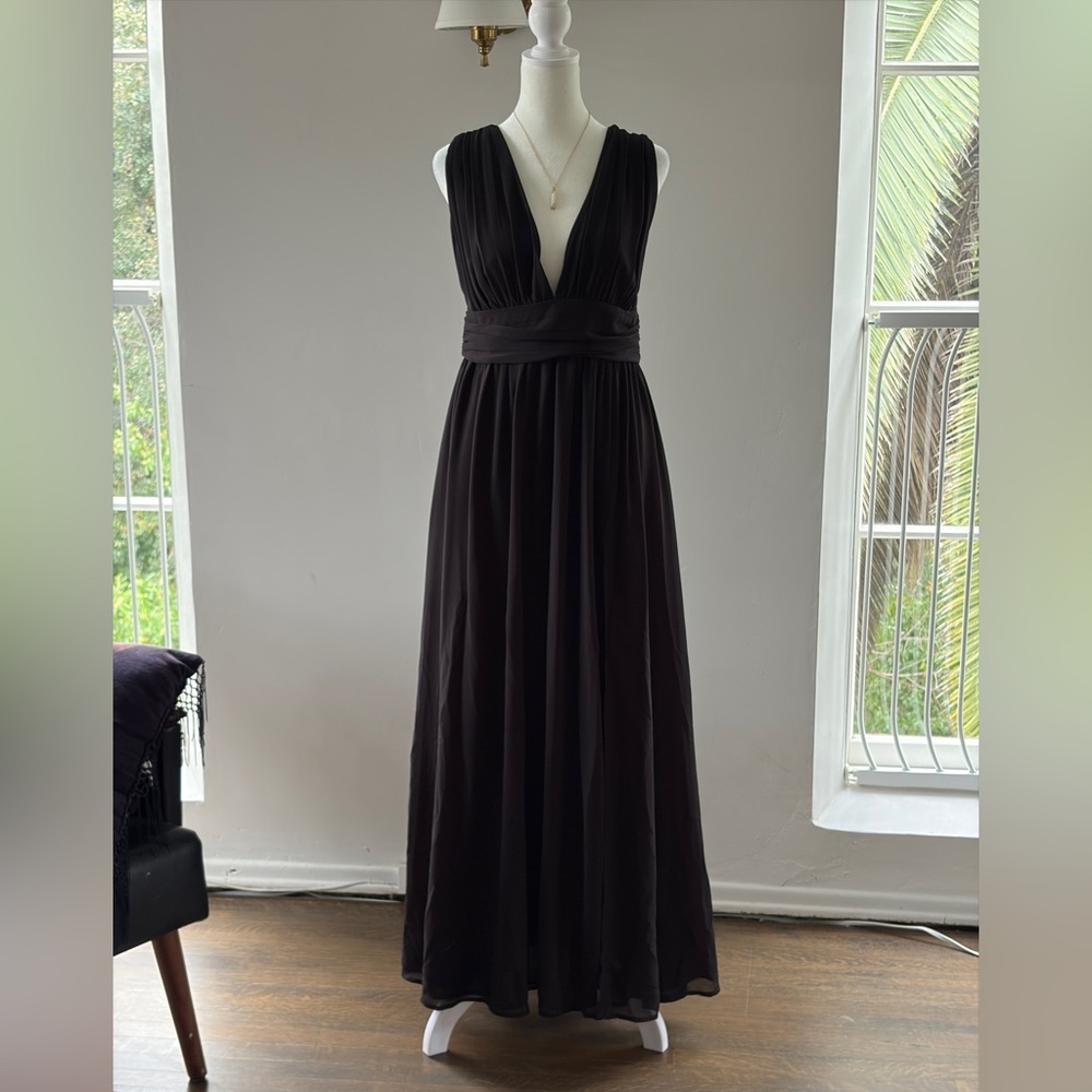 Lulu's Heavenly Hues Black Maxi Dress